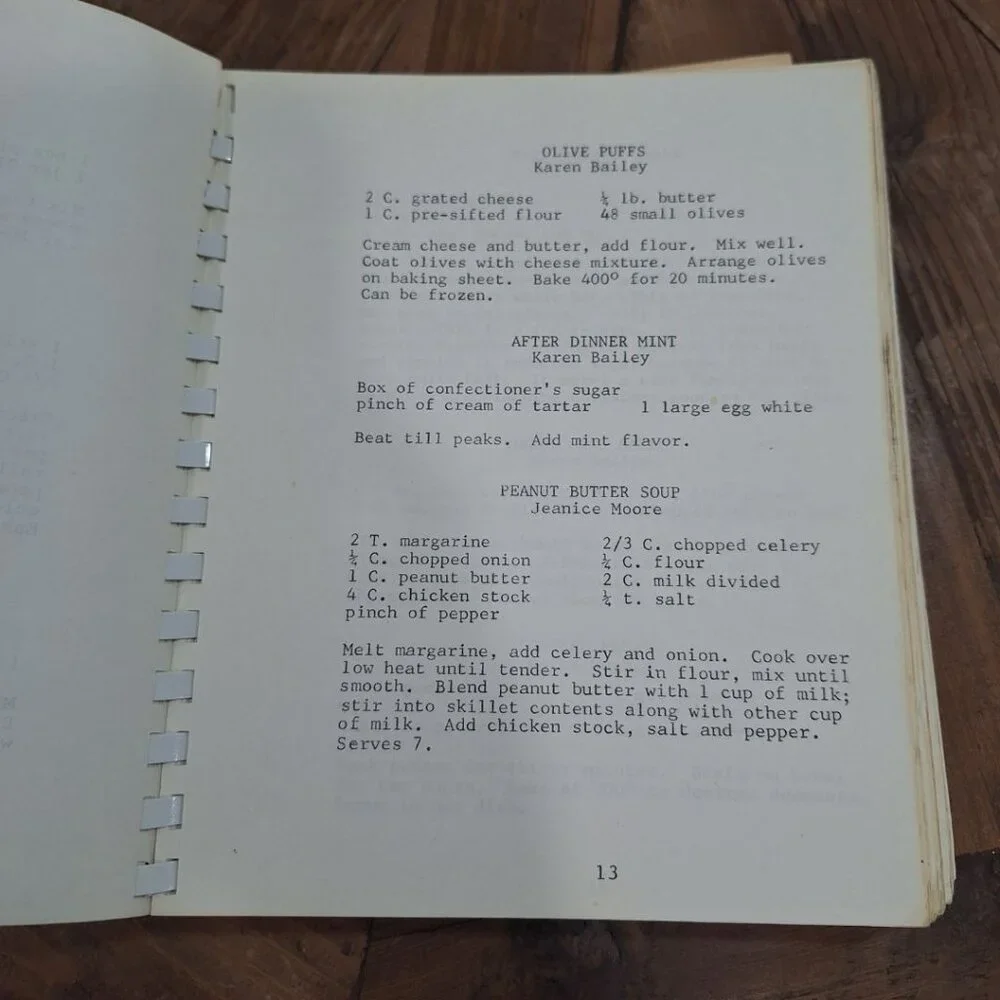 Martins College Ladies Club Cook Book martin college